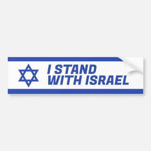 I Stand With Israel Bumper Sticker