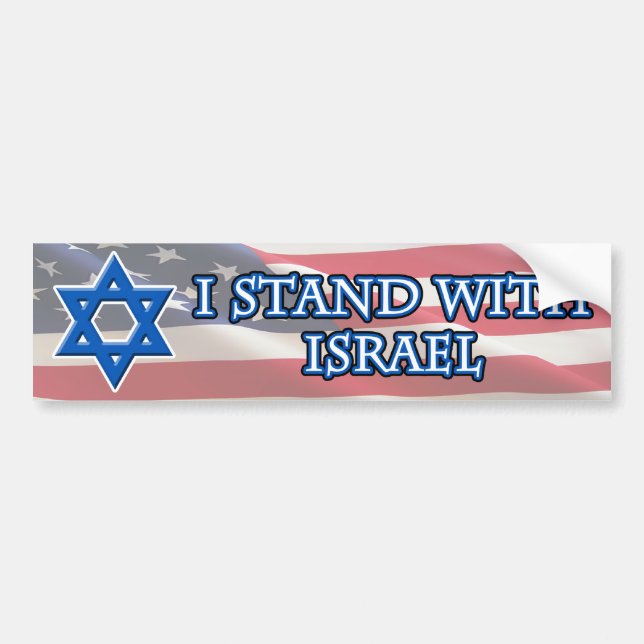 I Stand With Israel Bumper Sticker (Front)