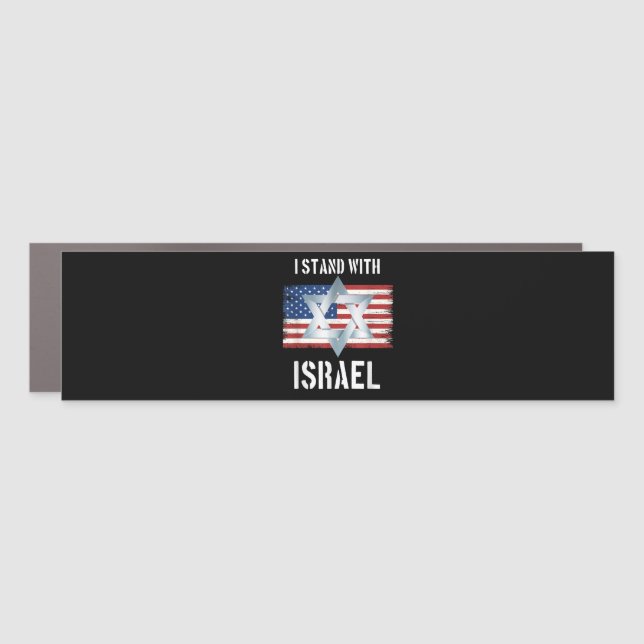 i stand with israel  car magnet (Front)
