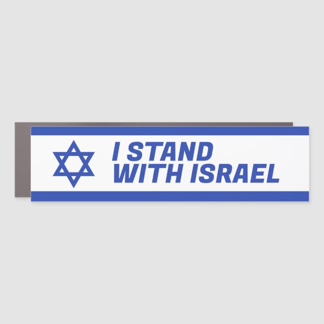 I Stand With Israel Car Magnet (Front)