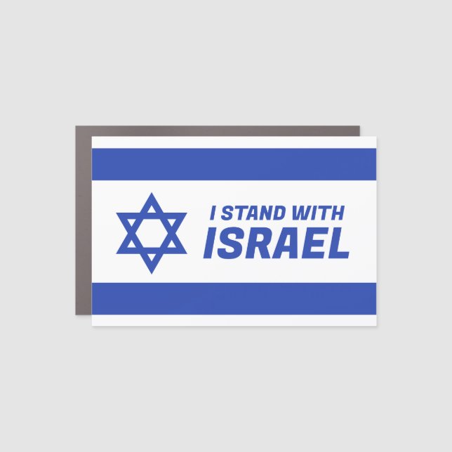 I Stand With Israel Car Magnet (Front)