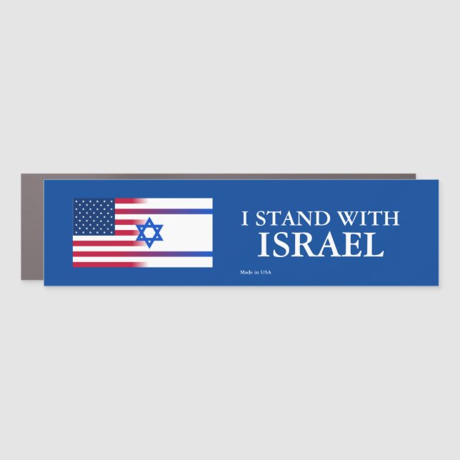I Stand With Israel Car Magnet (Front)