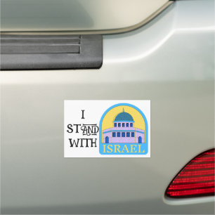 I Stand With Israel Christian  Car Magnet