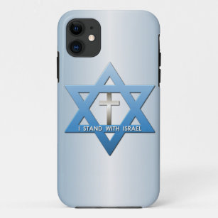 I Stand With Israel Christian Cross Star of David iPhone 11 Case