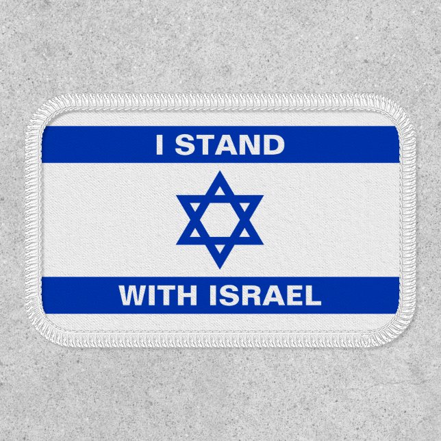 I stand with Israel custom Israel flag rectangular Patch (Front)