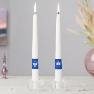 I Stand with Israel custom text and flag Taper Candle