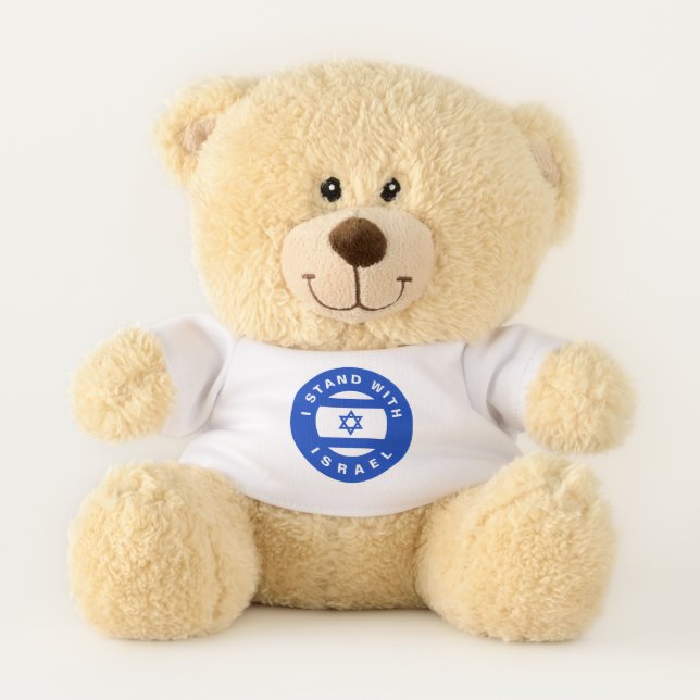 I Stand with Israel custom text and flag Teddy Bear (Front)