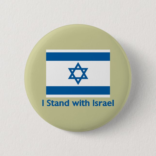I Stand With Israel Gifts and Tees Pinback Button (Front)