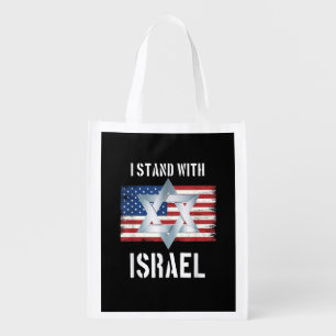 i stand with israel grocery bag