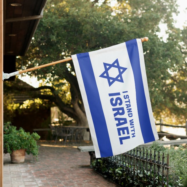 I Stand With Israel House Flag (In SItu)