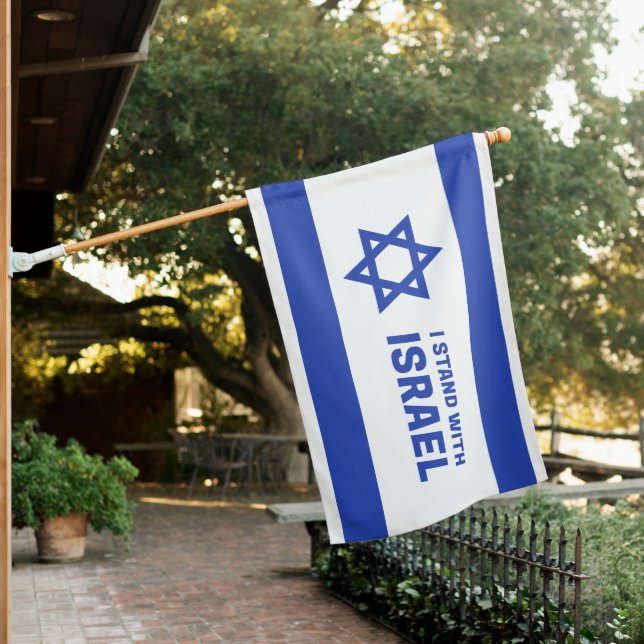 I Stand With Israel House Flag (In SItu)