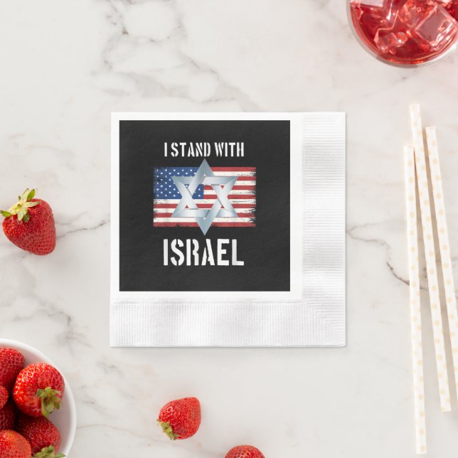 i stand with israel  napkins (Insitu)
