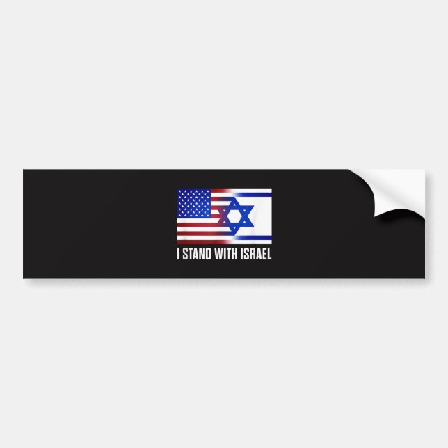 I Stand with Israel Patriotic Bumper Sticker (Front)