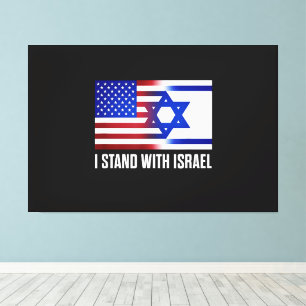 I Stand with Israel Patriotic Canvas Print