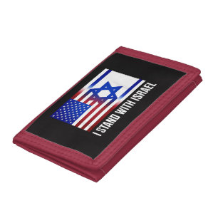 I Stand with Israel Patriotic Tri-fold Wallet