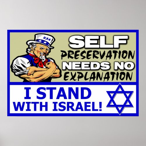 I Stand With Israel Poster