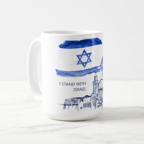 I stand with Israel Pray for Israel porcelain Mug