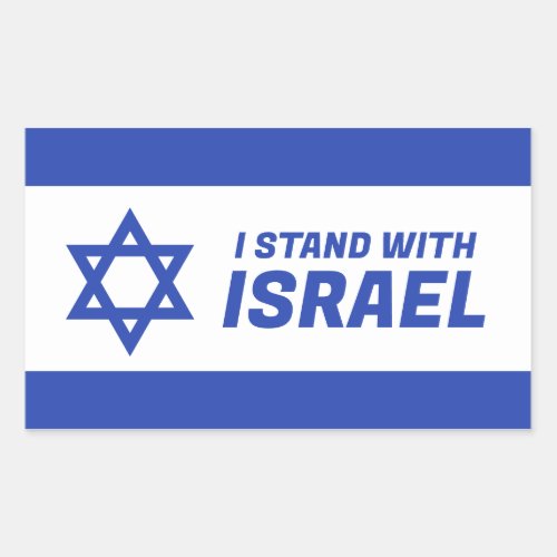 I Stand With Israel Rectangular Sticker