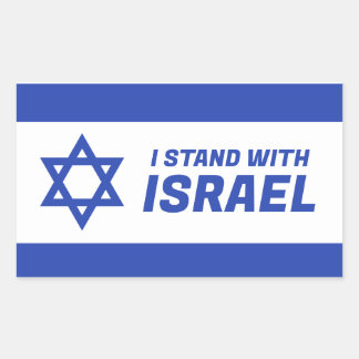 I Stand With Israel Rectangular Sticker