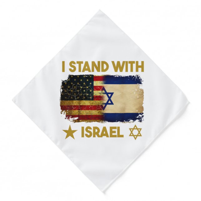 I Stand With Israel Shirt I Stand With Israel Amer Bandana (Front)