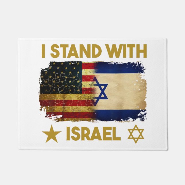 I Stand With Israel Shirt I Stand With Israel Amer Doormat (Front)
