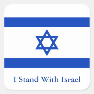 I Stand With Israel Square Sticker