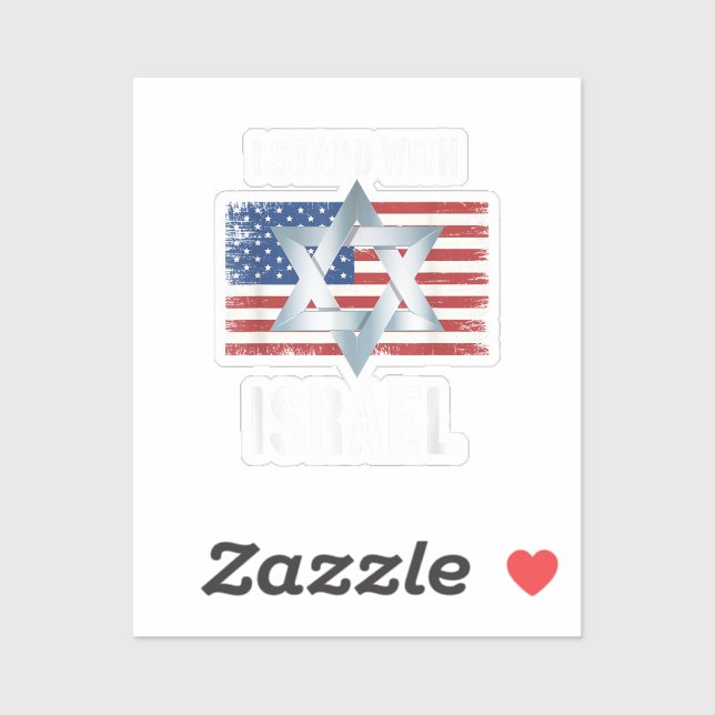 i stand with israel sticker (Sheet)