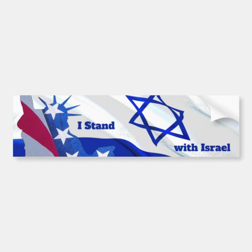 I Stand with Israel Support for the Jewish Nation  Bumper Sticker