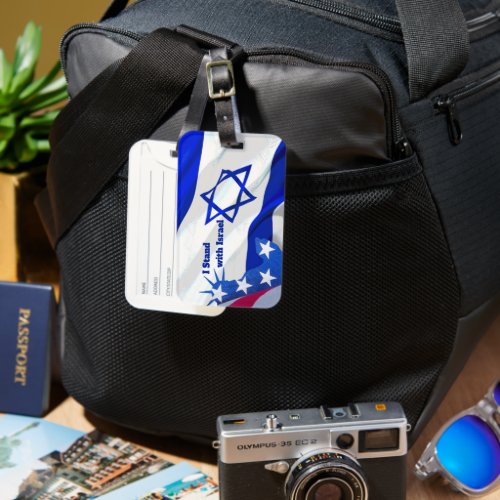 I Stand with Israel Support for the Jewish Nation  Luggage Tag