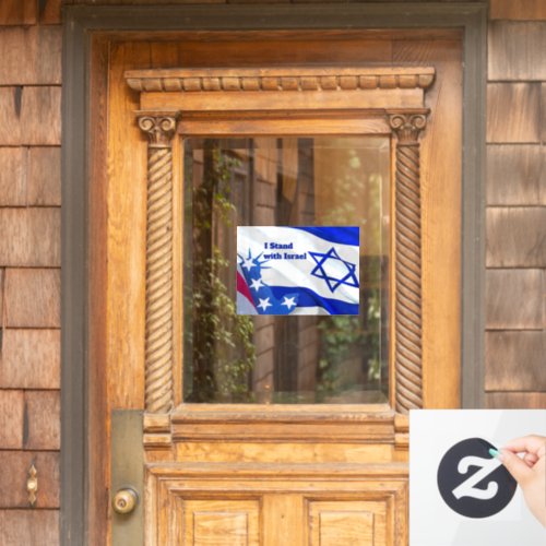 I Stand with Israel Support for the Jewish Nation  Window Cling