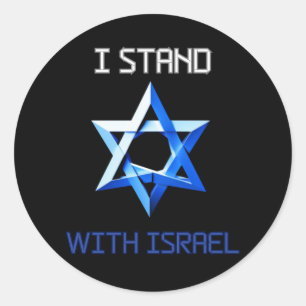 I stand with Israel, support Israel Classic Round Sticker