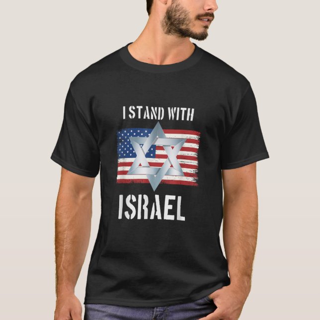i stand with israel T-Shirt (Front)