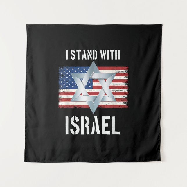 i stand with israel  tapestry (Front)
