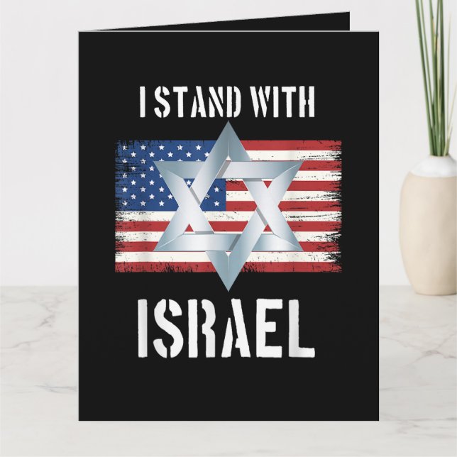 i stand with israel thank you card (Front)
