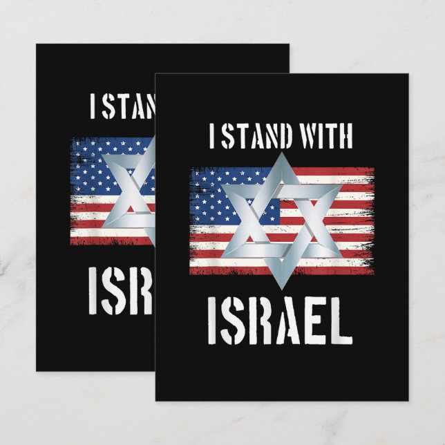 i stand with israel thank you card (Front/Back)