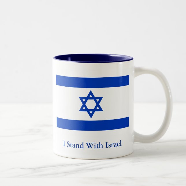I Stand With Israel Two-Tone Coffee Mug (Right)