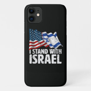 I Stand With Israel USA American Flag iPhone 11 Case