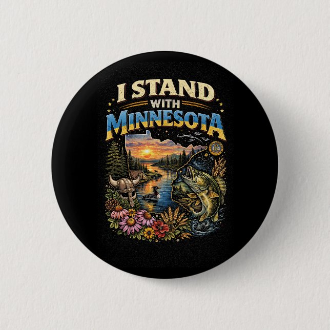 I Stand With Minnesota Button (Front)