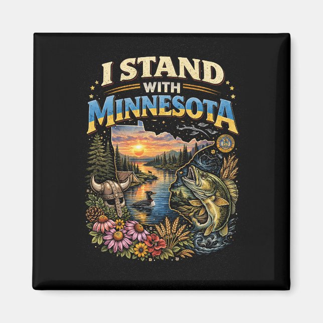 I Stand With Minnesota Magnet (Front)