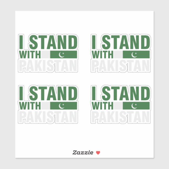 I stand with Pakistan Sticker (Sheet)