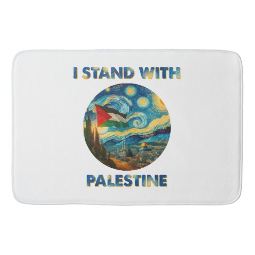 I Stand with Palestine Bath Mat