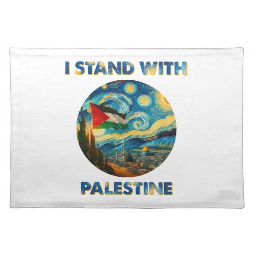 I Stand with Palestine Cloth Placemat