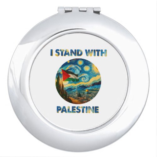 I Stand with Palestine Compact Mirror