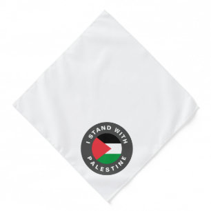 I stand with palestine custom text and flag bandana