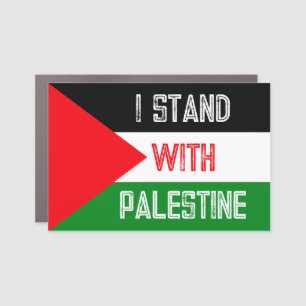 I Stand with Palestine Flag Car Magnet
