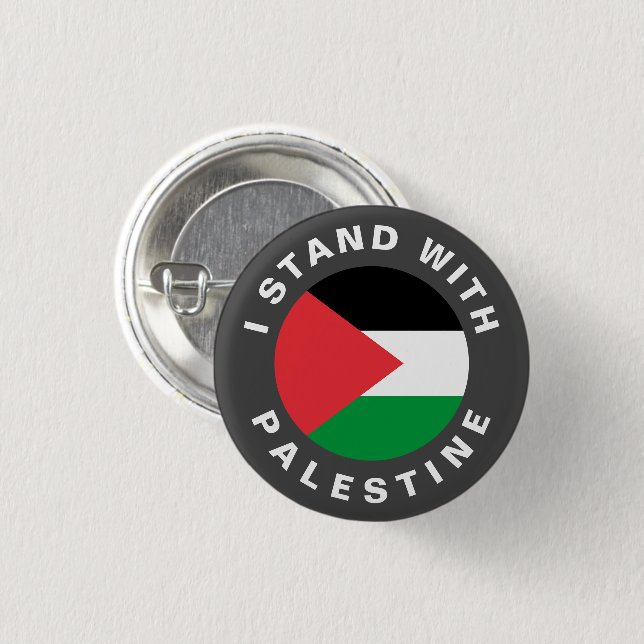 I Stand with Palestine flag personalized Button (Front & Back)