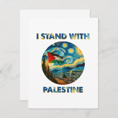 I Stand with Palestine Note Card