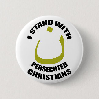 I Stand With Persecuted Christians Arabic Nun Button