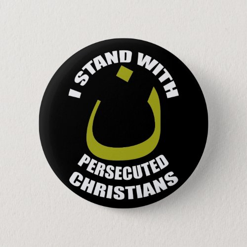 I Stand With Persecuted Christians Arabic Nun Pinback Button