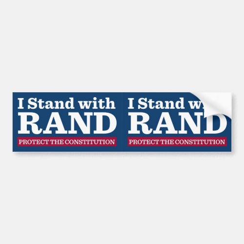 I Stand With Rand Bumper Sticker